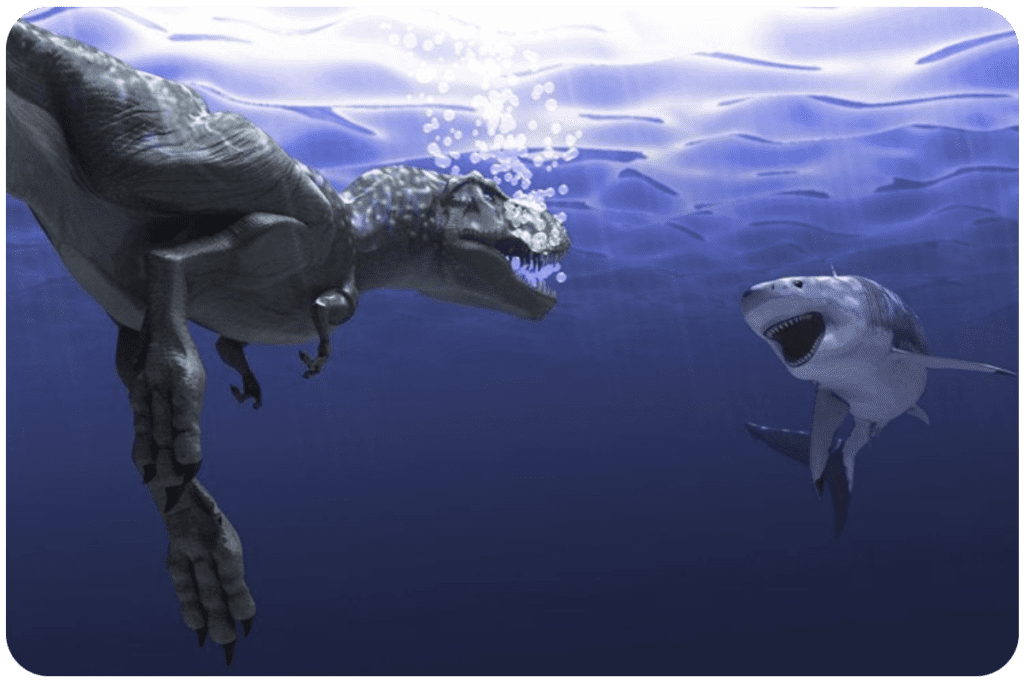 Megalodon vs Tyranozaur