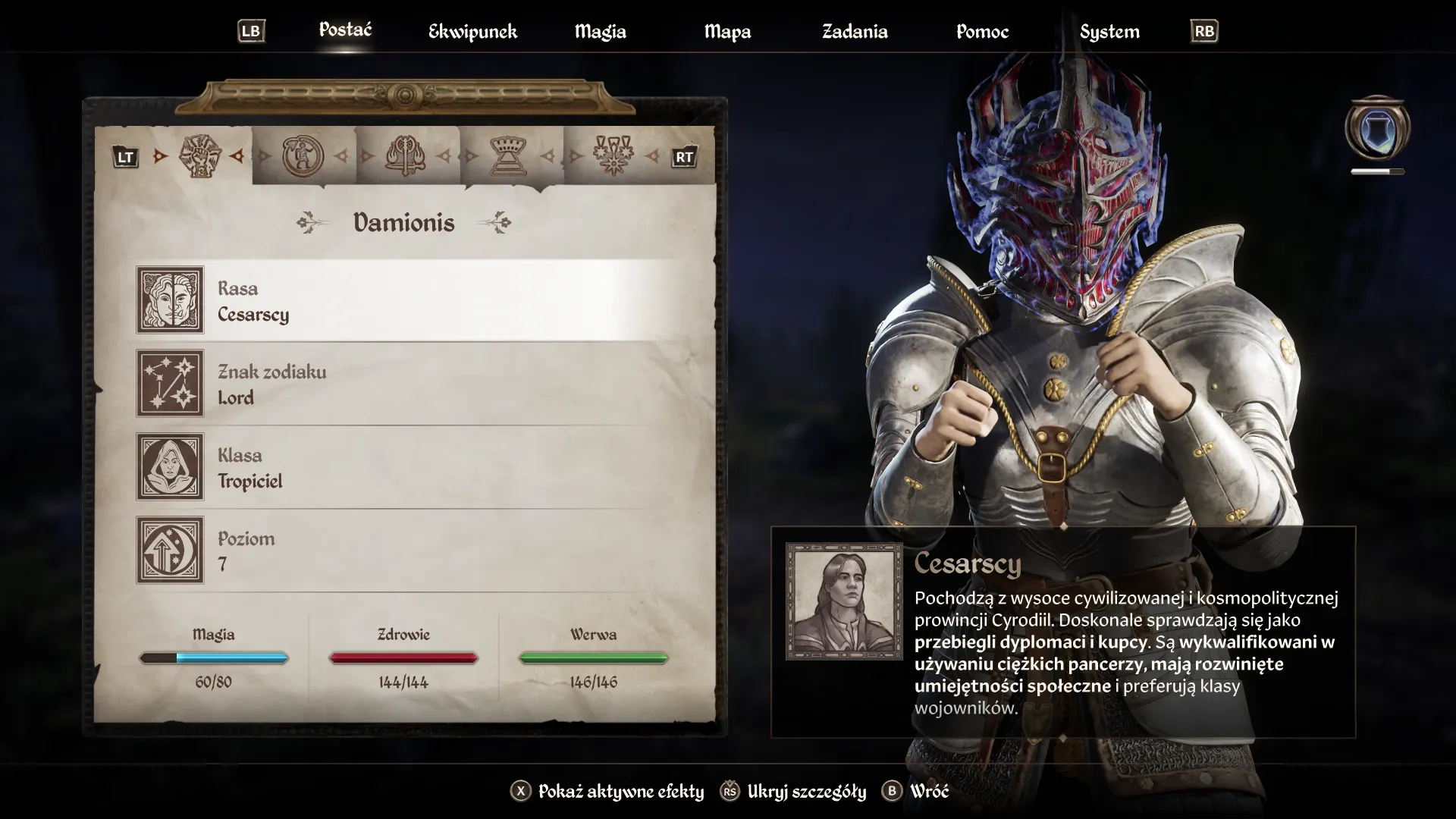 postać w oblivionie cesarski